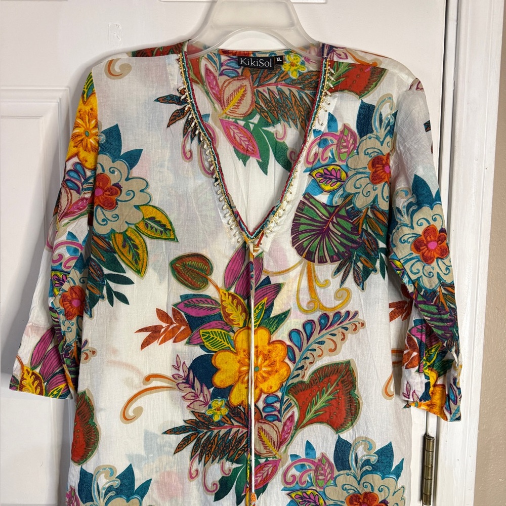 Floral V-Neck Tunic